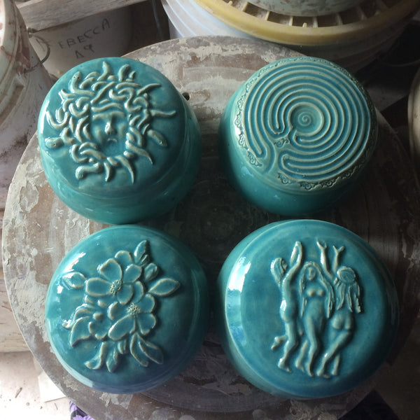 Carved Stoneware Box